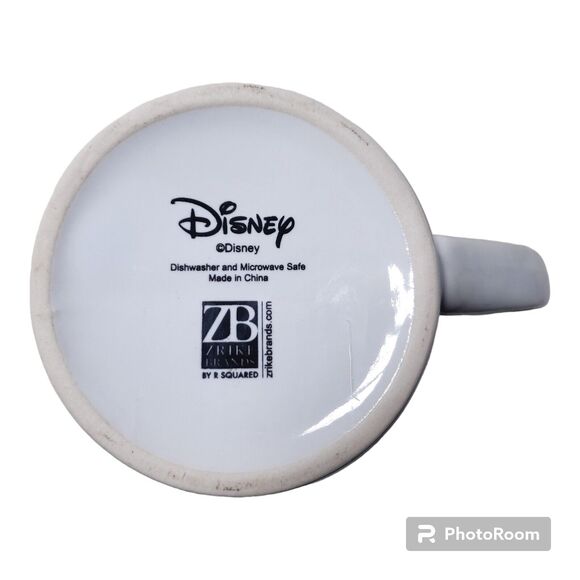 Disney Mickey Mouse Embossed Face Striped 16oz Ceramic Mug White Red Black - Picture 5 of 5